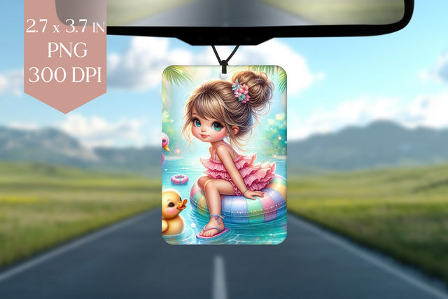 Summer Pool Girl Air Freshener PNG Sublimation BijouBay 