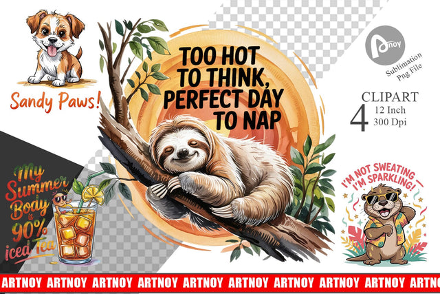 Summer Quote Clipart Sublimation artnoy 