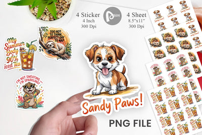 Summer Quote Stickers Sublimation artnoy 