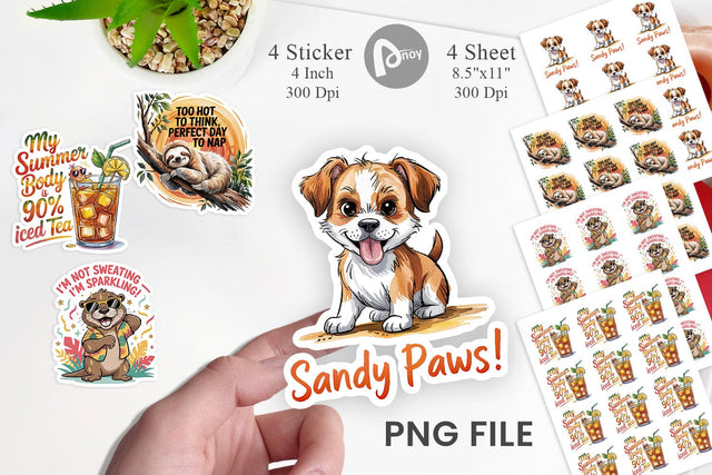 Summer Quote Stickers Sublimation artnoy 