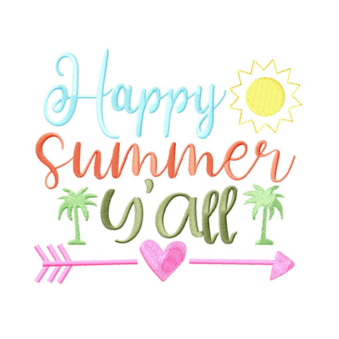 Summer Quotes Embroidery Designs Bundle – Beach, Sun & Fun Sayings for Machine Embroidery Embroidery/Applique DESIGNS HappyDesignStudio 