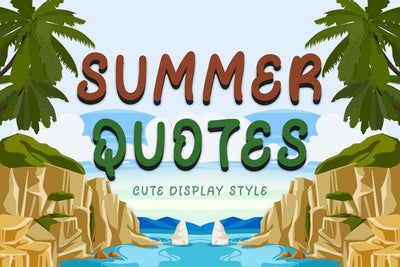 Summer Quotes Font Prasetya Letter 