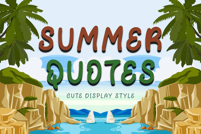 Summer Quotes Font Prasetya Letter 
