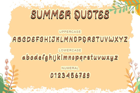 Summer Quotes Font Prasetya Letter 