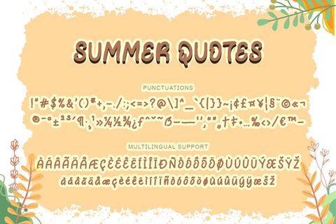 Summer Quotes Font Prasetya Letter 