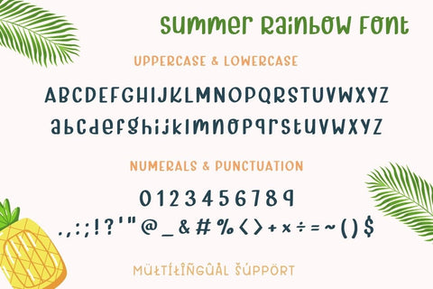 Summer Rainbow Font Font AnningArts Design 