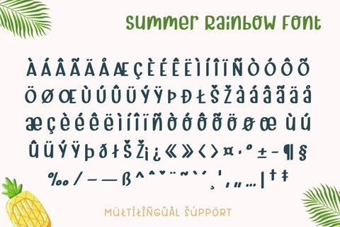 Summer Rainbow Font Font AnningArts Design 