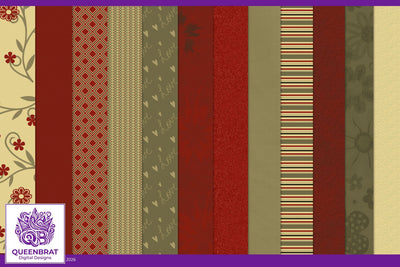 Summer Romance Papers Digital Pattern QueenBrat Digital Designs 