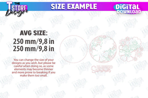 Summer Round Signs Laser Cut Bundle | Summer Vibe | Signs Inscription | Round Wall Signs | Porch Sign | CNC Files SVG The T Store Design 