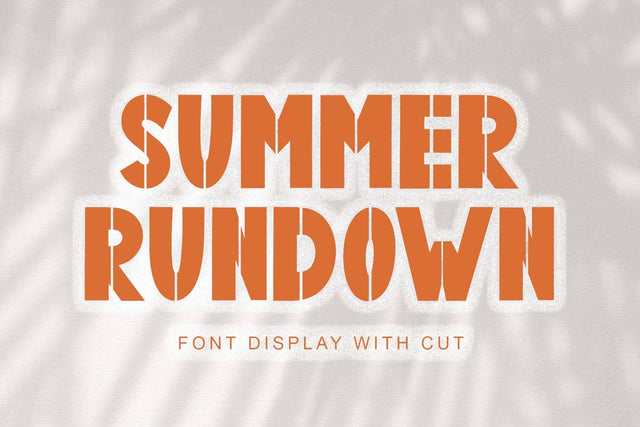 Summer Rundown Font Prasetya Letter 