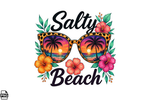 Summer Salty Beach PNG Printable File Sublimation Creativedesigntee 