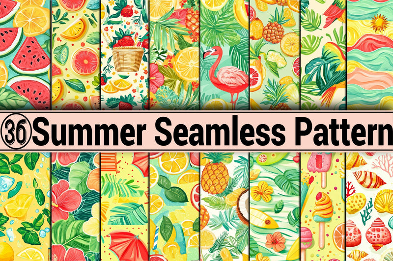 Summer Seamless Pattern - So Fontsy