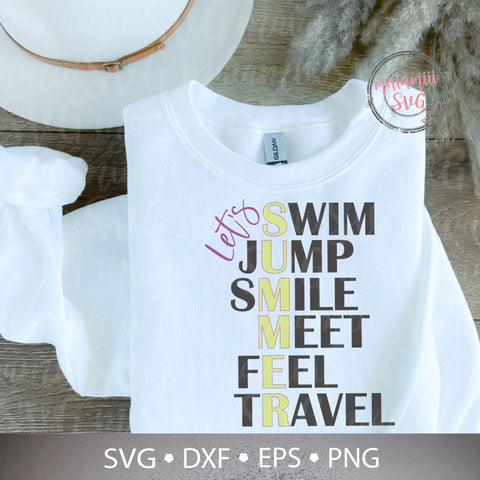 Summer Shirt Svg, Lets' Summer Svg, Cruise Shirt Svg, Summer Vacay Svg, Summer Vibes Svg, Hello Summer Svg, DXF, PNG SVG MaiamiiiSVG 