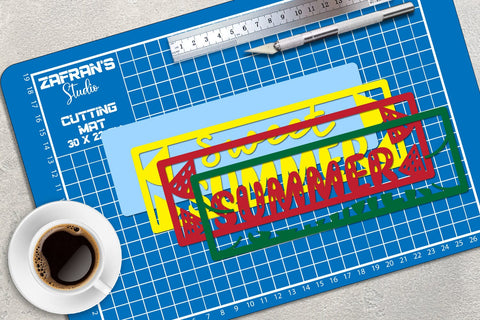 Summer Sign Laser Cut - Summer Framed Sign SVG zafrans studio 