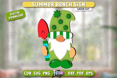 Summer Sign Laser Cut | Summer Vibe | Summer Elements | CNC File SVG The T Store Design 