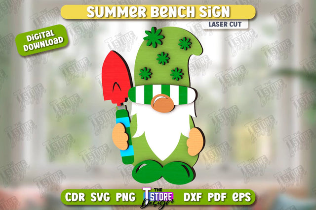 Summer Sign Laser Cut | Summer Vibe | Summer Elements | CNC File SVG The T Store Design 