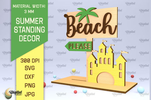 Summer Standing Decor SVG Bundle. Home Decor Laser Cut SVG Evgenyia Guschina 