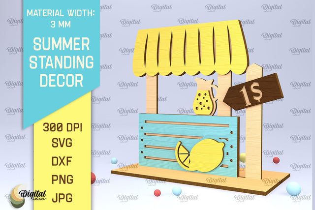 Summer Standing Decor SVG. Home Decor Laser Cut SVG Evgenyia Guschina 