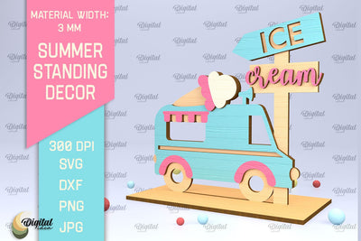 Summer Standing Decor SVG. Home Decor Laser Cut SVG Evgenyia Guschina 