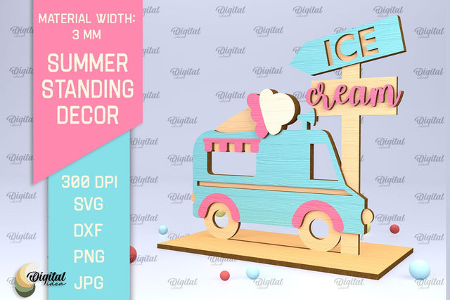 Summer Standing Decor SVG. Home Decor Laser Cut SVG Evgenyia Guschina 