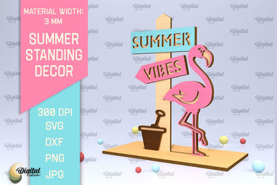 Summer Standing Decor SVG. Home Decor Laser Cut SVG Evgenyia Guschina 