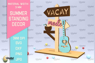 Summer Standing Decor SVG. Home Decor Laser Cut SVG Evgenyia Guschina 