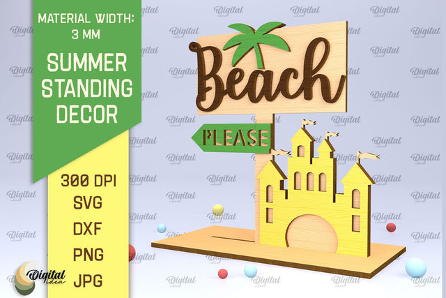 Summer Standing Decor SVG. Home Decor Laser Cut SVG Evgenyia Guschina 