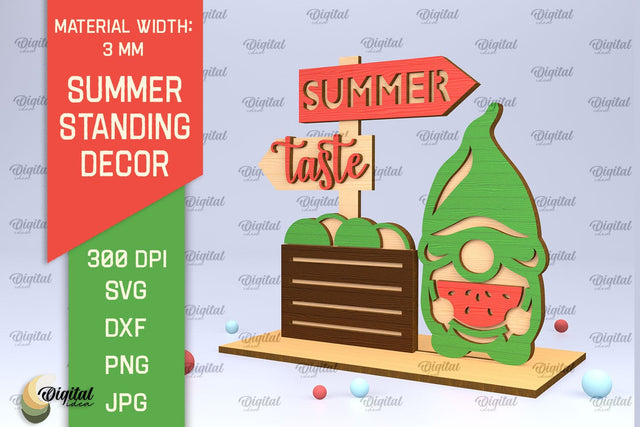 Summer Standing Decor SVG. Home Decor Laser Cut SVG Evgenyia Guschina 