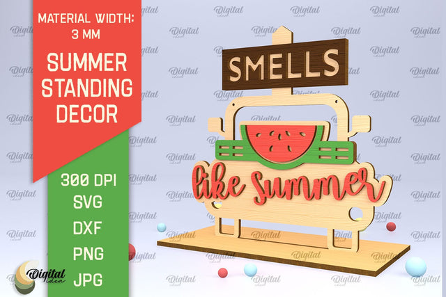 Summer Standing Decor SVG. Home Decor Laser Cut SVG Evgenyia Guschina 