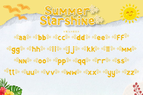 Summer Starshine Font AEN Creative Store 