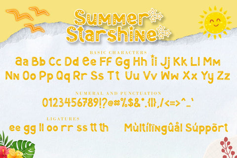 Summer Starshine Font AEN Creative Store 