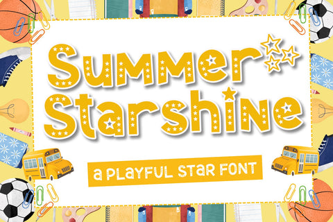 Summer Starshine Font AEN Creative Store 