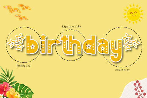 Summer Starshine Font AEN Creative Store 