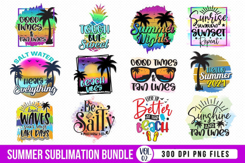 Summer Sublimation Bundle PNG Sublimation CraftLabSVG 