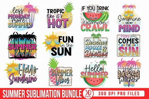 Summer Sublimation Bundle Sublimation CraftLabSVG 
