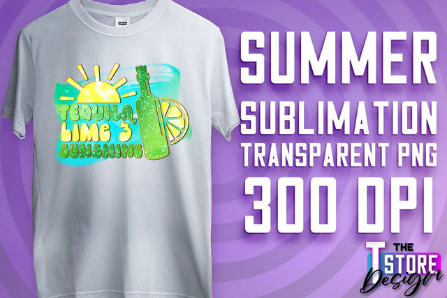 Summer Sublimation | T-Shirt Design | PNG File Sublimation The T Store Design 