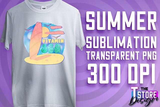 Summer Sublimation | T-Shirt Design | PNG File Sublimation The T Store Design 