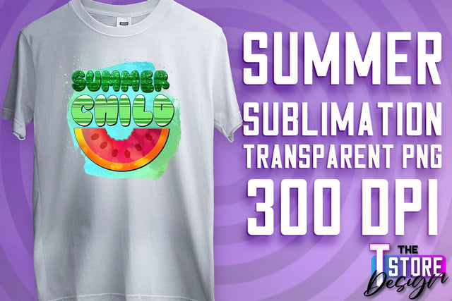 Summer Sublimation | T-Shirt Design | PNG File Sublimation The T Store Design 