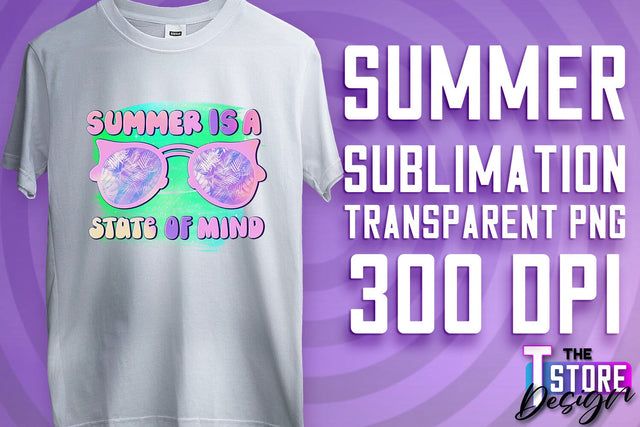 Summer Sublimation | T-Shirt Design | PNG File Sublimation The T Store Design 