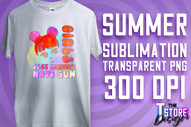 Summer Sublimation | T-Shirt Design | PNG File Sublimation The T Store Design 