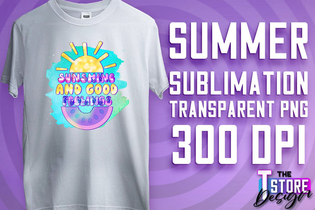 Summer Sublimation | T-Shirt Design | PNG File Sublimation The T Store Design 