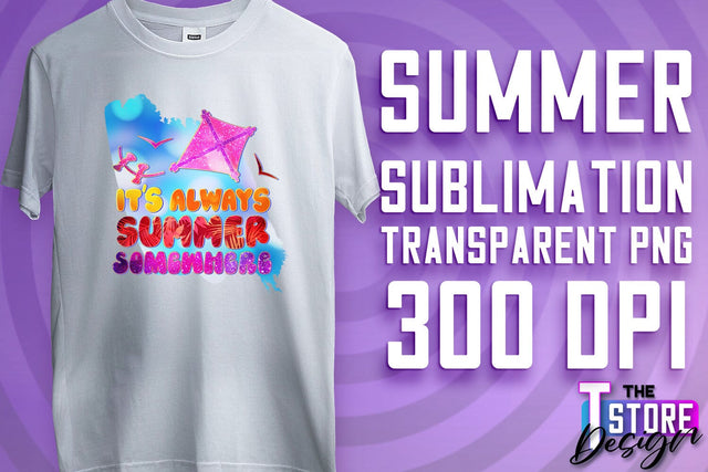 Summer Sublimation | T-Shirt Design | PNG File Sublimation The T Store Design 