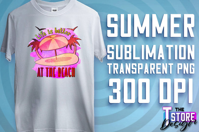 Summer Sublimation | T-Shirt Design | PNG File v.2 Sublimation The T Store Design 