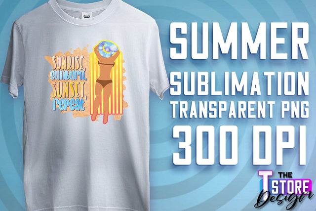 Summer Sublimation | T-Shirt Design | PNG File v.2 Sublimation The T Store Design 