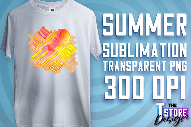 Summer Sublimation | T-Shirt Design | PNG File v.2 Sublimation The T Store Design 