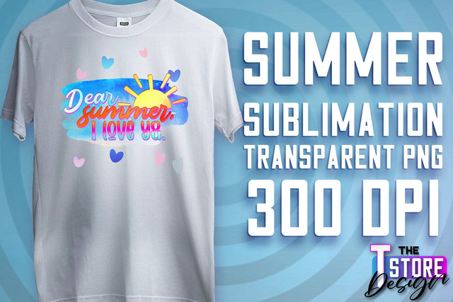 Summer Sublimation | T-Shirt Design | PNG File v.2 Sublimation The T Store Design 