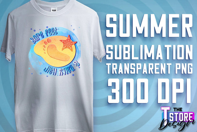 Summer Sublimation | T-Shirt Design | PNG File v.2 Sublimation The T Store Design 