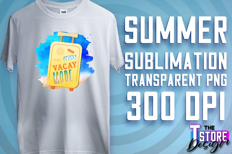 Summer Sublimation | T-Shirt Design | PNG File v.2 Sublimation The T Store Design 