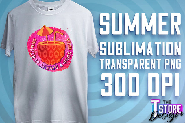 Summer Sublimation | T-Shirt Design | PNG File v.2 Sublimation The T Store Design 