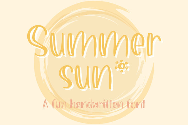 Summer Sun, Cute Handwritten Font for Cricut, Summer Handwriting Font Designing Digitals 